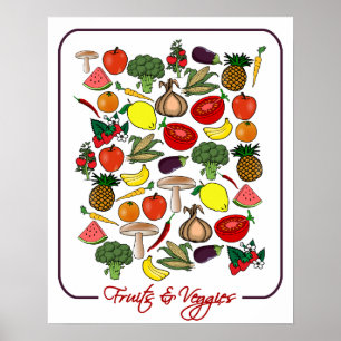 Fruits & Veggiesポスター ポスター