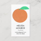 FRUITYおもしろい:レモン図解入りの、写真付きの 名刺 (裏面)