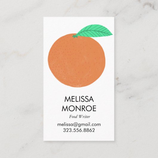 FRUITYおもしろい：レモン図解入りの、写真付きの 名刺 (裏面)