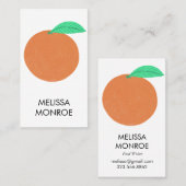 FRUITYおもしろい:レモン図解入りの、写真付きの 名刺 (正面/裏面)