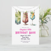 Fruity Cocktail 40th Birthday Summer  招待状 (スタンド正面)