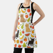 Fruity Feline Kitchen Apron: Cute Cats and Fruit  エプロン (インサイチュ)