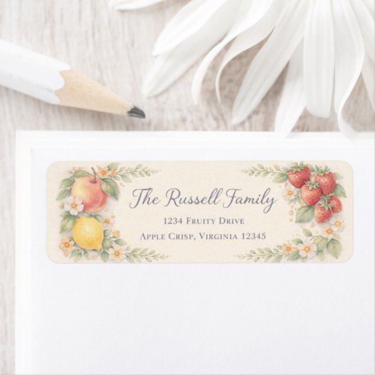 Fruity Return Address Label ラベル (インサイチュ)