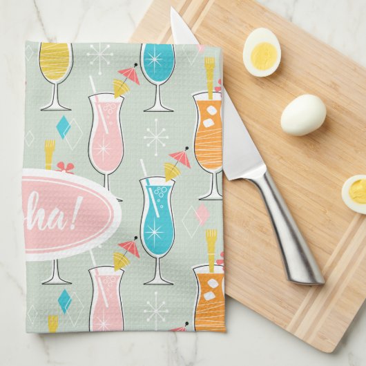 Fruity Tiki Beverages キッチンタオル (四つ折り)