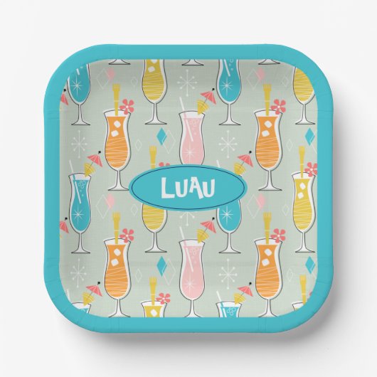 Fruity Tiki Beverages ペーパープレート (正面)