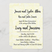 Fruity yellow citrus formal wedding invitation 招待状 (正面/裏面)