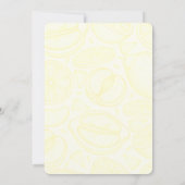 Fruity yellow citrus formal wedding invitation 招待状 (裏面)