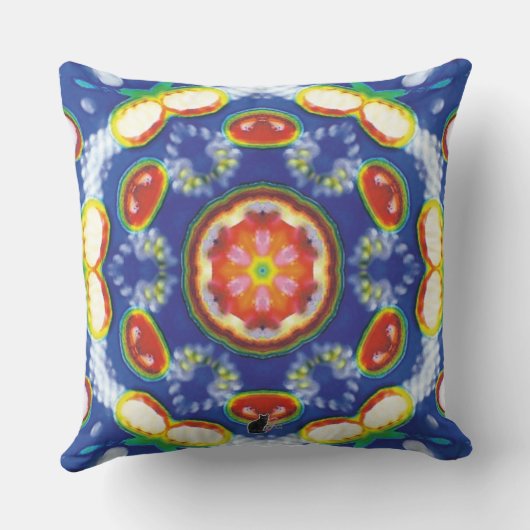 FruityTooty万華鏡のように千変万化するパターン クッション (裏面)