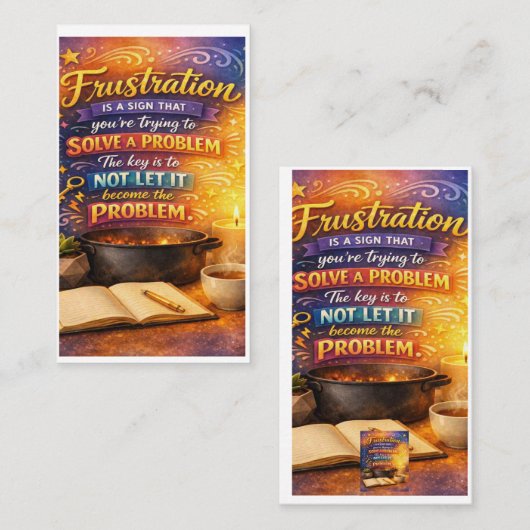 # Frustration Is a Sign That You're Trying to Solv 名刺 (正面/裏面)