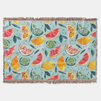 Frutas Coloridas de Verão スローブランケット
