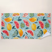 Frutas Coloridas de Verão ビーチタオル (正面)