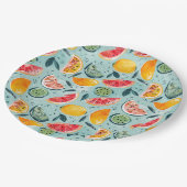 Frutas Coloridas de Verão ペーパープレート (アングル)