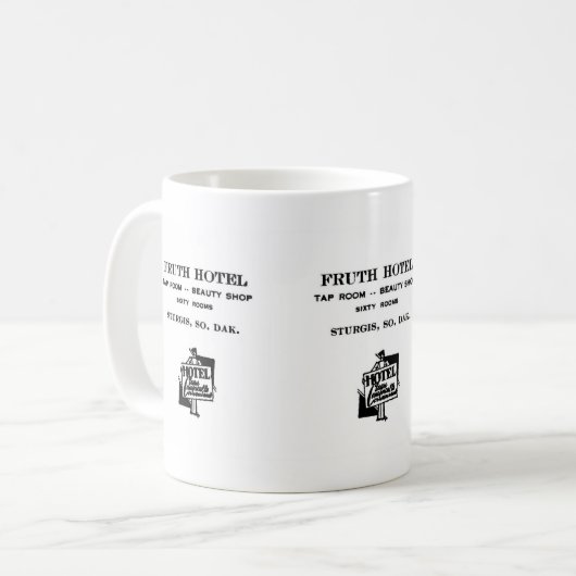 Fruthのホテル、Sturgis、サウスダコタのマグ コーヒーマグカップ (正面左)