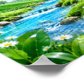 Frutiger Aero Retro Computer Nature Landscape Post ポスター (角)