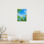 Frutiger Aero Retro Computer Nature Landscape Post ポスター (キッチン)
