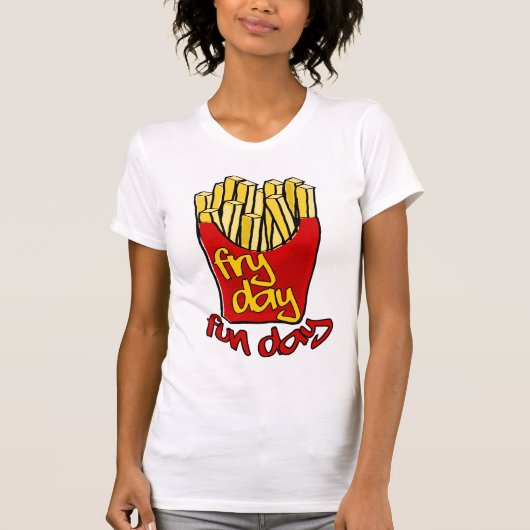 fryday、揚げ物日 tシャツ (正面)