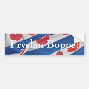 Fryslan BoppeのFrisianの旗豊富な病気のフリースラント州 バンパーステッカー