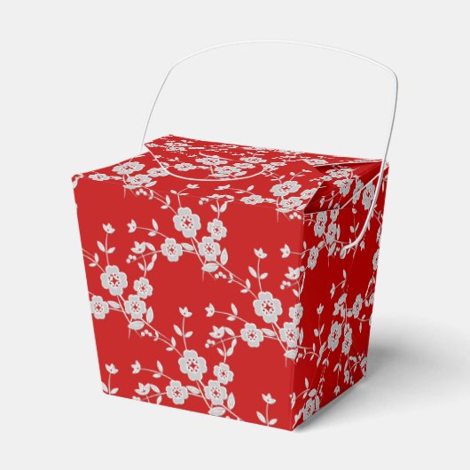 FSスタイル1-Red-White-PARTY FAVORITES BOXES、テイクアウト フェイバーボックス (正面サイド)