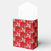 FSスタイル1-Red-White-PARTY FAVORITES BOXES、テントスタイル フェイバーボックス (オープン)