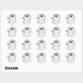 fs008-cartoon-zombie-head ラウンドシール (シート)
