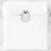 fs008-cartoon-zombie-head ラウンドシール (バッグ)