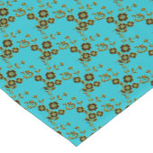 FS-スタイル1-AQUA-金ゴールドテーブルランナー14x72in ショートテーブルランナー (コーナー)