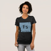 Fs - フィギュアスケート 化学記号 tシャツ (正面フル)