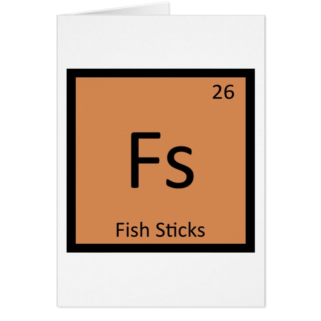 Fs - フィッシュスティック 化学元素記号 (正面)