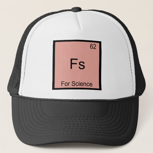 Fs - 科学を愛する人への面白い元素のミーム 化学Tシャツ キャップ (正面)