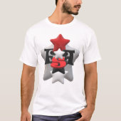 FSF 'Stacked Stars'ロゴ基本白 Tシャツ (正面)