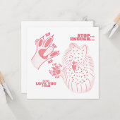 FSH -ストップ Amenty J/K Love You - ASLデザイン カード (正面/裏面インサイチュ)