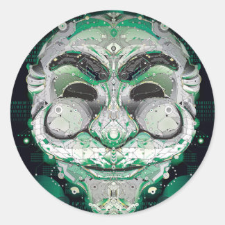 Fsocietyステッカー、光沢 ラウンドシール