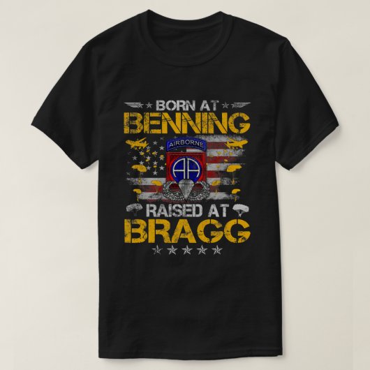Ft Benningで82番目の空中生まれ退役軍人がFoを育てた Tシャツ (デザイン正面)
