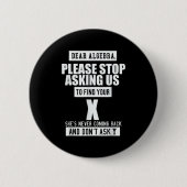 Ft-designs Dear Algebra - Funny Mathematical Sloga 缶バッジ (正面)