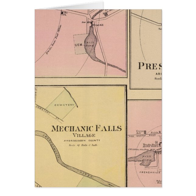 Ft Fairfield、プレスク島、カリブーの地図 (正面)