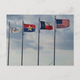 Ft Worth、ダラス、テキサス州州、米国国旗 ポストカード