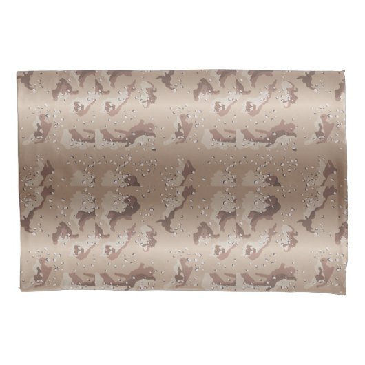 FTAの砂漠のカムフラージュの迷彩柄パターン 枕カバー (正面)