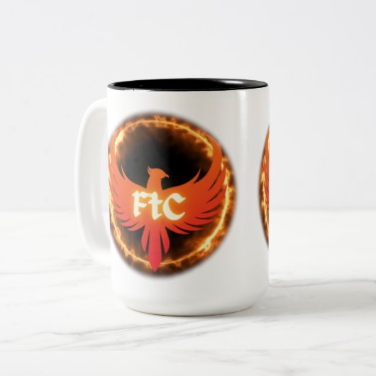 FtC Logo Mug 15oz (Customizable) ツートーンマグカップ (正面左)