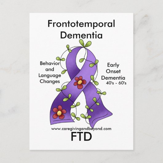 FTD、前頭側頭痴呆リボンポストカード ポストカード (正面)