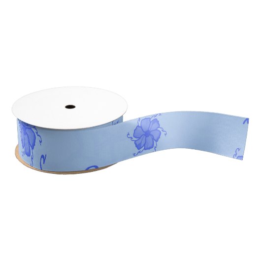 FTF Monochrome Grosgrain Ribbon in Blue グログランリボン (リール)