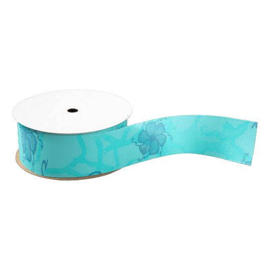 FTF Monochrome Grosgrain Ribbon in Teal グログランリボン (リール)