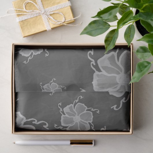 FTF Monochrome Tissue Paper in Dark Grayscale 薄葉紙 (ギフト)