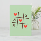 FTic Tac Toe Hearts Valentine Grelache Dankeskarte サンキューカード (スタンド正面)