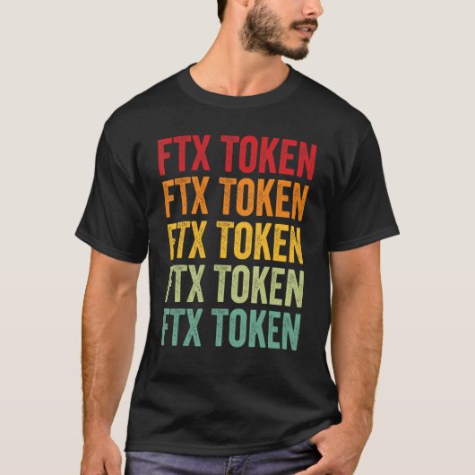 Ftx Token Crypto Rainbow Text Design Tシャツ (正面)