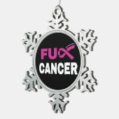 FUがん…乳がん スノーフレークピューターオーナメント (右)