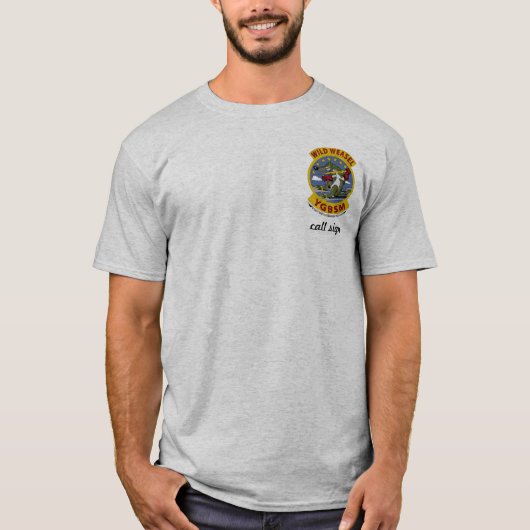 FUのイタチのデザイン(淡色の) Tシャツ (正面)