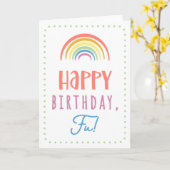 Fuの誕生日カード カード (黄色い花)