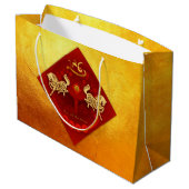 FU中国の運ランタンホース年ギフトLGB1 ラージペーパーバッグ (裏面アングル)