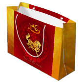 FU中国の運ランタンホース年挨拶LGB2 ラージペーパーバッグ (裏面アングル)