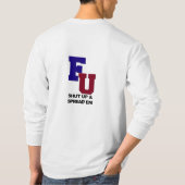 FU大学警察の長袖のティー Tシャツ (裏面)